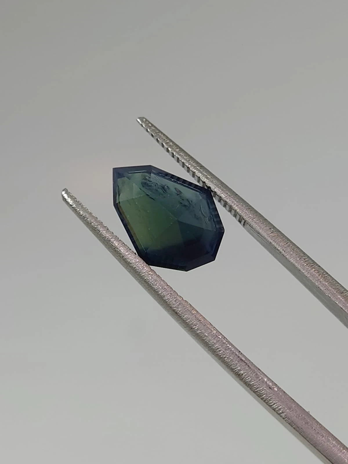 3.27ct Natural Opalescent Blue Sapphire Shield Cut from Nigeria — view 5
